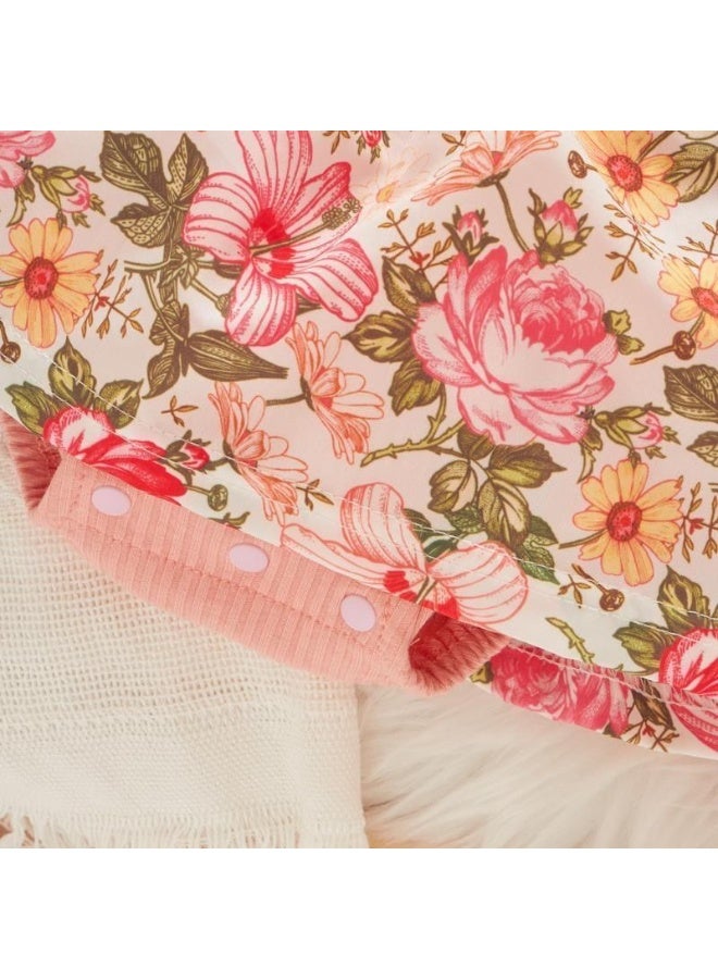 فستان رومبير مزهر مع عصابة رأس لحديثة الولادة - Image 3